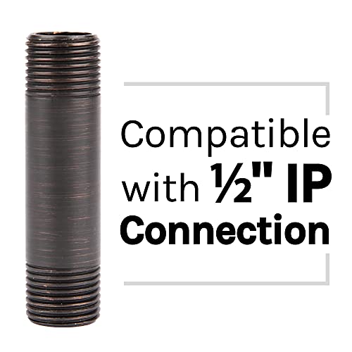 Js Jackson Supplies 3 In. Oil-Rubbed Bronze Shower Arm For Ceiling-Mounted Rainfall Showerhead #TOP2
