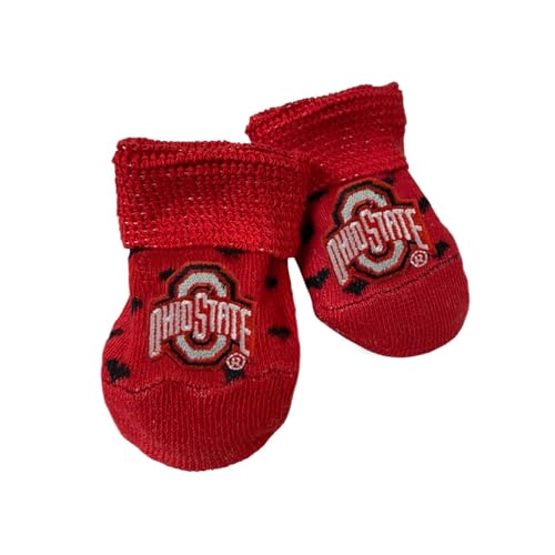 Image of Two Feet Ahead Heart Bootie Socks Soft, Cozy & Machine Washable Organic Cotton Stay-on Socks for Girls and Boys - Made in USA (Heart)