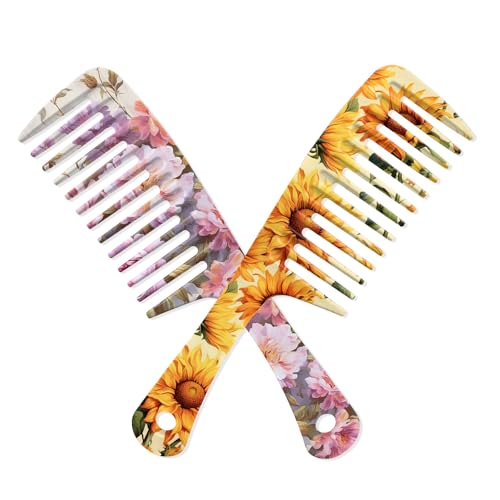Peines de Dientes Anchos 2 Piezas para cabello rizado miniatura 1