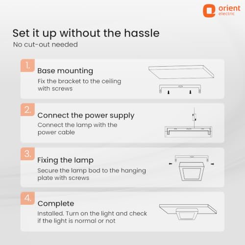 Image of Orient Electric Moodlight Surface Panel, 12W | 3CCT | Ceiling Light | Square | Warm White. Natural White & Cool White, Pack of 1