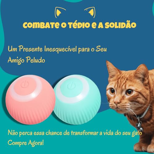 Bola de Brinquedo Inteligente Automática Gato Cachorro Pet (Azul)