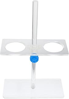 iplusmile Adjustable Funnel Kitchen Ware 2 Hole Separating Funnel Stand Holder: Adjustable Height Funnel Rack Chemical Experiment Tool Laboratory Supplies 250ml Beaker Set Metal Funnel