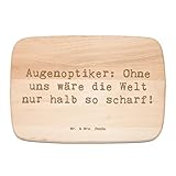 Mr. & Mrs. Panda Frühstücksbrett Spruch Augenoptiker Schärfe - Geschenk, Sehhilfe, Berufsprodukte, Augenprüfung, Schneidebrett Holz, kreative