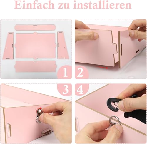 Bauchladen für Junggesellinnenabschied in Rosa, 40 x 26 x 10,5 cm