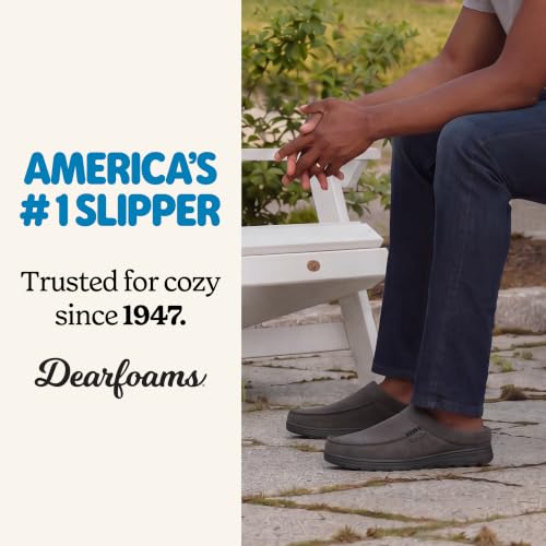 Image of Dearfoams Men's Brendan Indoor /Outdoor Breathable Memory Foam Clog House Shoe with Wide Widths Slipper