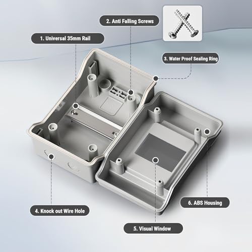 Boîtier de disjoncteur pour usage commercial et ateliers avec coffret étanche 6 modules - 2