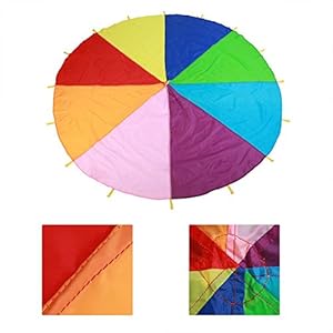 Garosa Vliegdoek Regenboog Parachute Kinderen School Familie Outdoor Educatief Sportspel Coöperatieve Kinderspellen met…