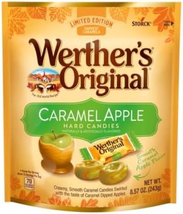 Werther's Original Limited Edition Caramel Apple Hard Candies, Individually Wrapped Pieces, 8.57 Ounces