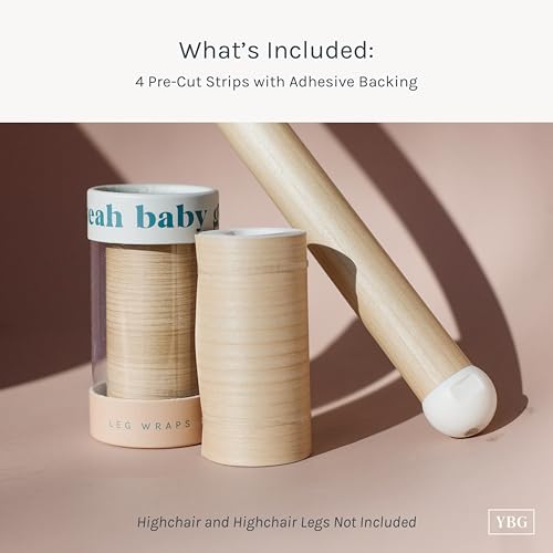 Image of Yeah Baby Goods Highchair Leg Wraps (Birch) - Compatible with The IKEA Antilop Highchair - Stylish IKEA High Chair Accessories w /Easy Self-Adhesive