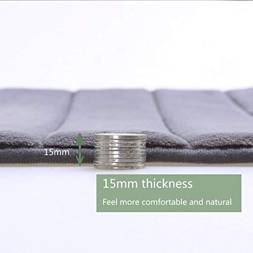 Findnew Contour Bath Rugs, U-Shaped Bath Mats,Soft Memory Foam Bathroom Carpet, Nonslip Toilet Floor Mat,Machine Wash (19"X 23", Grey) #TOP7