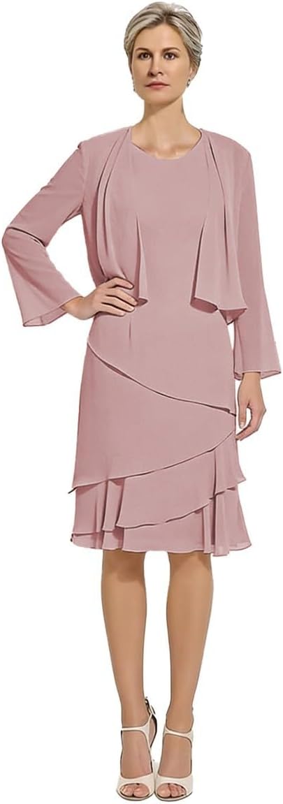 knee length dress with short sleeves Knee-Length Semi-Formal Short-Sleeve Dress main image 0
