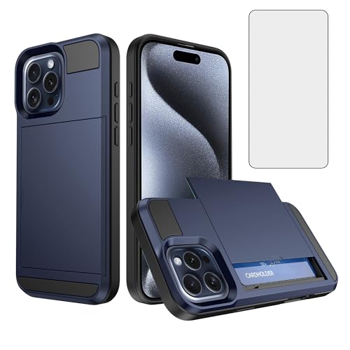 Coque iPhone 15 Pro Asuwish anti-rayures pour éviter de briser votre écran et perdre vos cartes