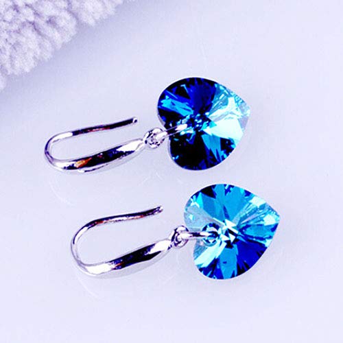 Boucles d'oreilles pierre bleue et Onyx argent USA - Boutique Vintage