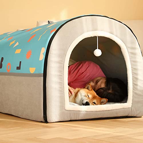 4 Pcs Gato Interior | Casinha Redonda | Cama dormir aconchegante semi-fechada com almofada removível