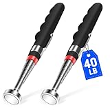 2PCS Telescoping Magnetic Pickup Tool with 40lb Pull Force, 30in Telescopic Strong Magnet Sticks, Non-Slip Long Extendable Magnet Pickup Tools, Magnetic Nail Picker Upper