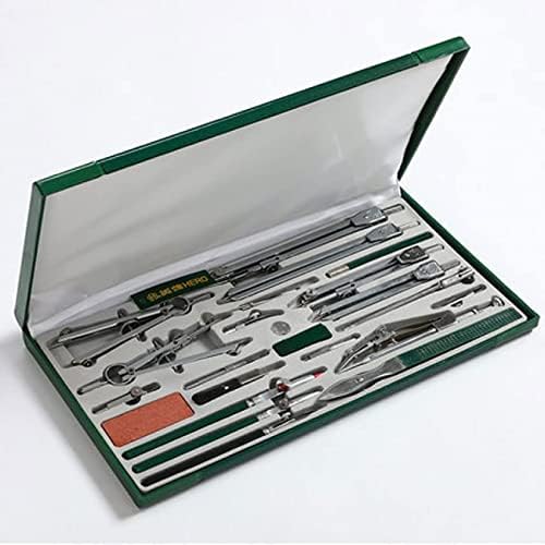 Lot de Géométrie 23 Pièces - Ensemble d'Instruments de Dessin Professionnels avec Compas pour Ingénieurs, Designers, Dessinateurs et Projets de Construction