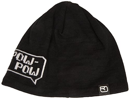 Ortovox Unisex Pixel Pow Beanie Baskenm tze, Schwarz (Black Raven), Einheitsgröße EU