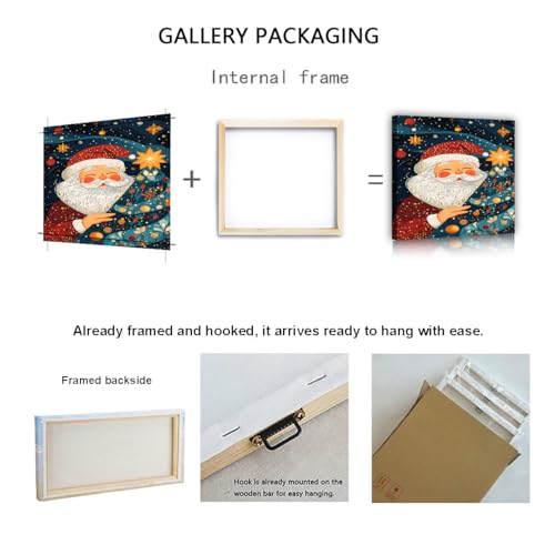 Tableau de Noël 55x55cm à offrir pour illuminer la maison - 7