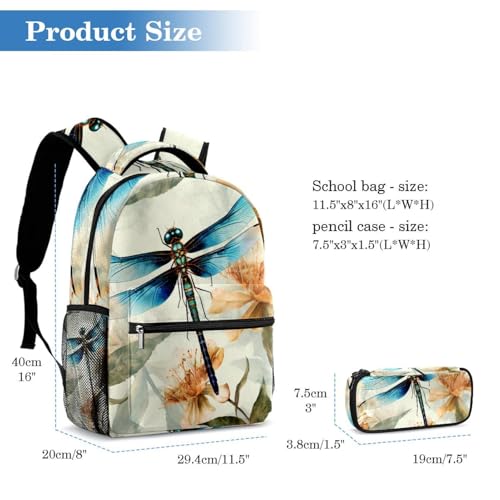 Sac à dos Belle libellule et trousse pour accompagner chaque rêve d'élève - 2
