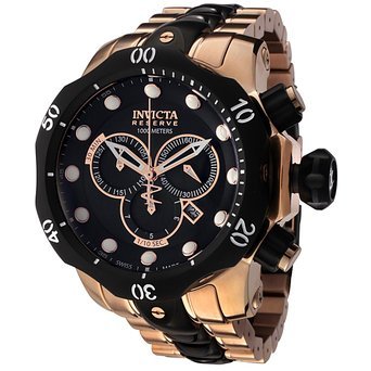 �C���r�N�^ Invicta Men's 5728 Reserve Collection Black Ion-Plated and Rose Gold-Tone Chronograph Watch �j�� �����Y �r���v �y���s�A���i�z