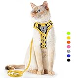 Picture of Supet Cat Harness and Leash Escape Proof, Adjustable Cat Vest Harness and Leash Set for Walking, Pet Harness with Reflective Trim for Cats Kittens S（Chest:9.6-15.7''
