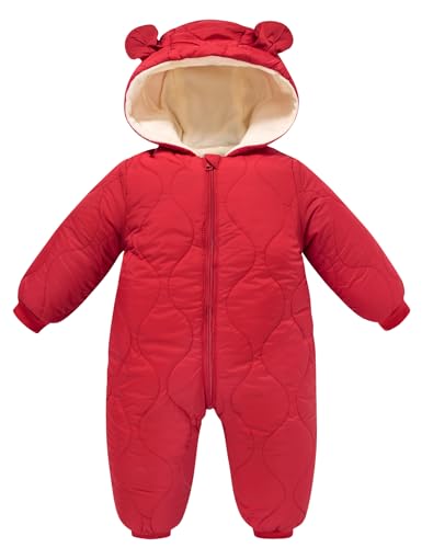 uideazone Baby Snowsuit Newborn Winter Clothes 0-24 Months Coat Jumpsuit Infant Boys Girls Hooded Puffer Jacket
