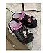CEINOM Cute Cartoon Slippers Kuromi Kawaii Slippers for Women Cloud Slides indoor Outdoor Soft Comfy Anti-Slip garden Shoes (Black,9,10)