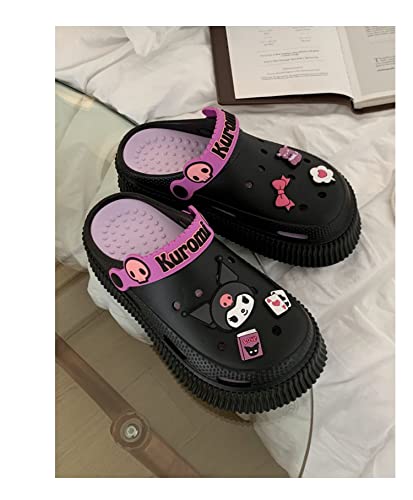 CEINOM Cute Cartoon Slippers Kuromi Kawaii Slippers for Women Cloud Slides indoor Outdoor Soft Comfy Anti-Slip garden Shoes2