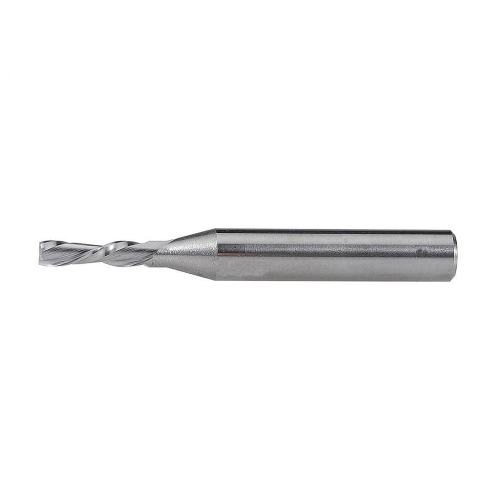 Broca Enrutadora En Espiral De Carburo Dos Canales, Tamaño Pulgadas, Corte hacia Arriba, Abajo, 3.175mm, 6,35mm, Enrutador CNC, Fresa Extremo Madera Compresión(2pc-SP-3.175-d6.35-d)