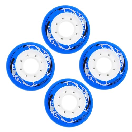 JCXYL EV 4 Pack Inline Skate High Elastic Wheels Outdoor & Indoor 85A Roller Skate Replacement Wheels 62mm 64mm 68mm 70mm Roller Skating/Outdoor Sports,Blue,62mm