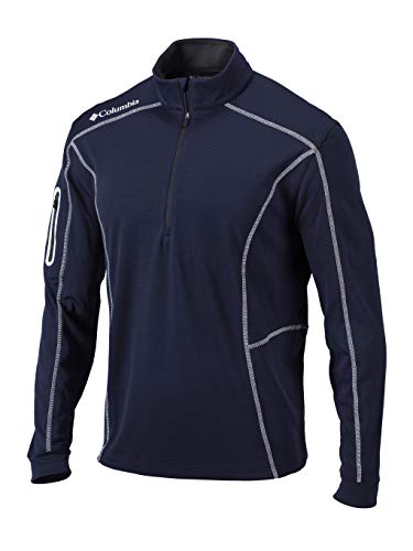 Columbia Omni-Wick Shotgun 1/4 Zip, Navy, Large #TOP3
