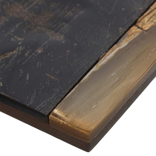 Dessous de verre en os lot de 4 faits main 10x10 cm pour table chic - 3