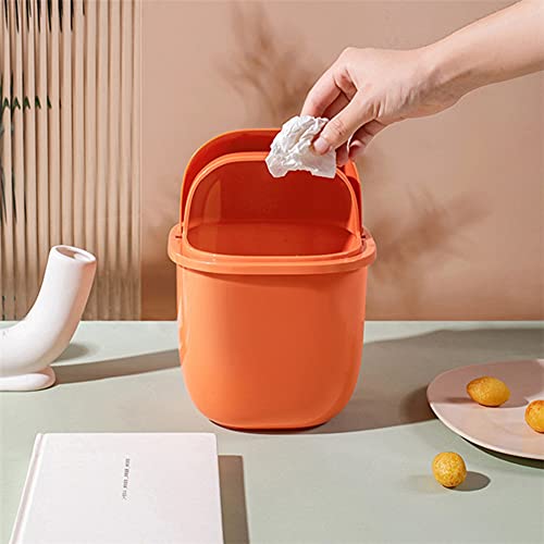 Bote de basura mini con tapa abatible para escritorio miniatura 2