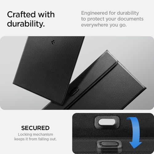 Image of Spigen Hyper-Slim Car Registration and Insurance Card Holder for All Cars | ID License Car Essential Documents Holder [Tesla Model Y Juniper L (2026) & 3 /Y /S /X /Cybertruck] - Black