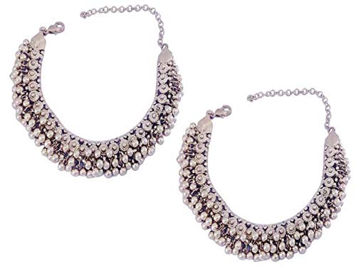 Total Fashion Afghani Jewellery Oxidised Silver Anklet for Women (B08655M6RZ) Amazon Price History, Amazon Price Tracker