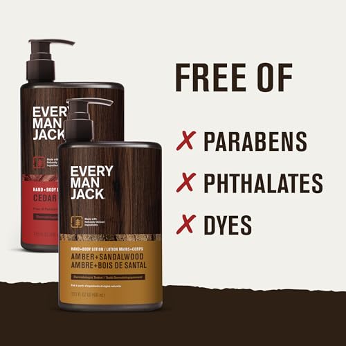 Image of Every Man Jack Men's Hand & Body Lotion Bundle, Sandalwood & Cedar, 2pk