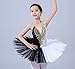 OTMYIGO White and Black,120, Ballet Leotards for Girl Swan Lake Ballerina Costume Child Camisole Tutu Skirt Hard Organdy Platter Dancewear