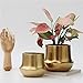 Decor Trends Gold Ceramic Planter Indoor Flower Pots Modern Decorative Large Plant Pot 7.1 inch Gold Brass Planter for All House Plants,Succulents,Flowers and Cactus