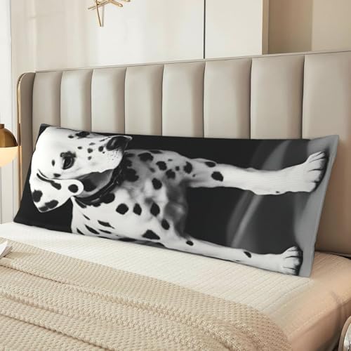 Housse de coussin douce fermeture éclair motif dalmatien 50x137