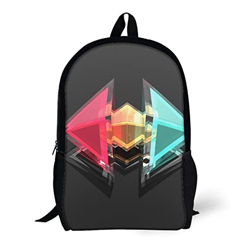 Sac à dos de mode avec imprimé 3D facettes et structure ultra légère