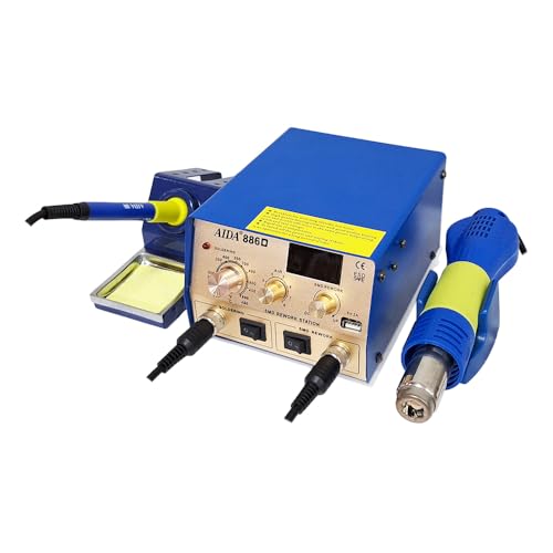 Estação De Retrabalho 2 Em 1 Para Remoção De Solda E Reparo Em Telefone Celular Aida Modelo 886d 110