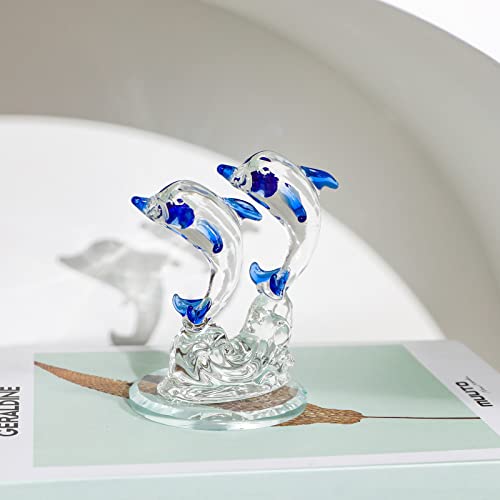 Jatyfing Crystal Dolphin Figurines Glass Home Decor Animal Collectibles Figurines Gifts For Women #TOP5