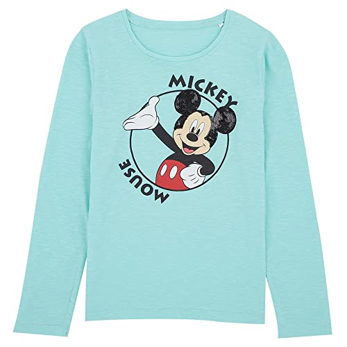 Image of Kidsville Minnie Printed Regular Fit Blue Cotton Girl's T-Shirt