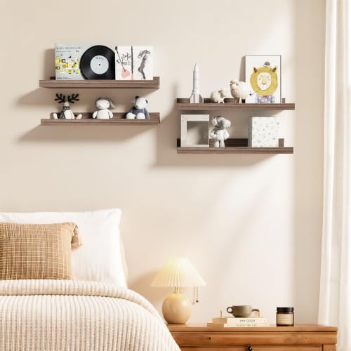 Image of BAYKA 15.7x5.12 Floating Shelves for Wall,Room Decor,Raised Lip,4 Pack