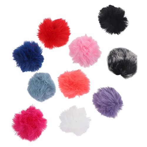 UKCOCO 10 pezzi Cuffie Antivento Microfono Lapel Colorate Copertura Pelosa Antivento Lavabile Protezione Resistente per Microfono Clip da Esterno e