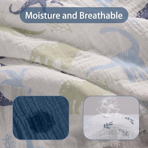 Image of GLLQUEN BABY Muslin Swaddle Blankets for Newborn Boys, Large 40''x38'' | 3Pk, 100% cotton, ultra soft and breathable, gentle on sensitive newborn skin, Multi-use as swaddle wrap, receiving blankets