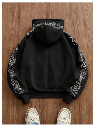 SOLY HUX Men's Y2k Zip Up Hoodies Drop Shoulder Long Sleeve Shirts Pullover Lightweight Jacket with Pocket2