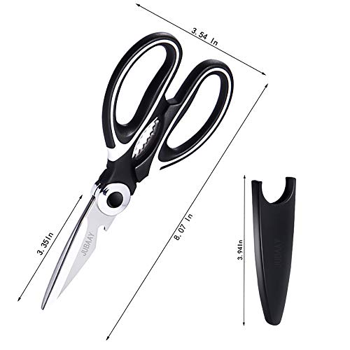 Jubaay Kitchen Scissors Upgraded Version With Blade Cover, Used To Cut Chicken, Poultry, Fish, Quality Stainless Steel Can Cut Bones Easily Make Your Meal Preparation Easier… #TOP3