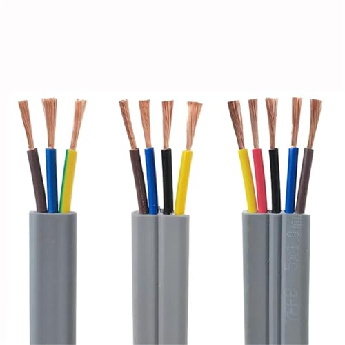YFFB Elevator accompanying Flat Cable18 17 15Awg 2-20Core Soft,Bending, Oil-Resistant/Traveling Crane Lift Telescopic Door Cable(2Cores 1Meter,18AWG 0.75mm2)