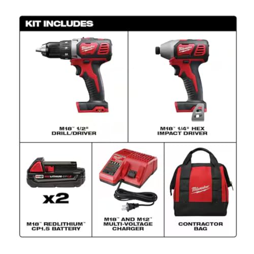 Milwaukee 2691-22 18-Volt Compact Drill and Impact Driver Combo Kit thumbnail 3